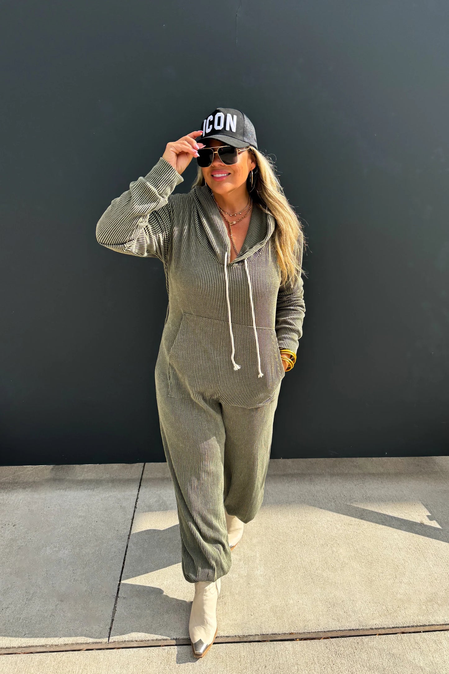 Blakeley Ribbed Hayden Hoodie Jumpsuit