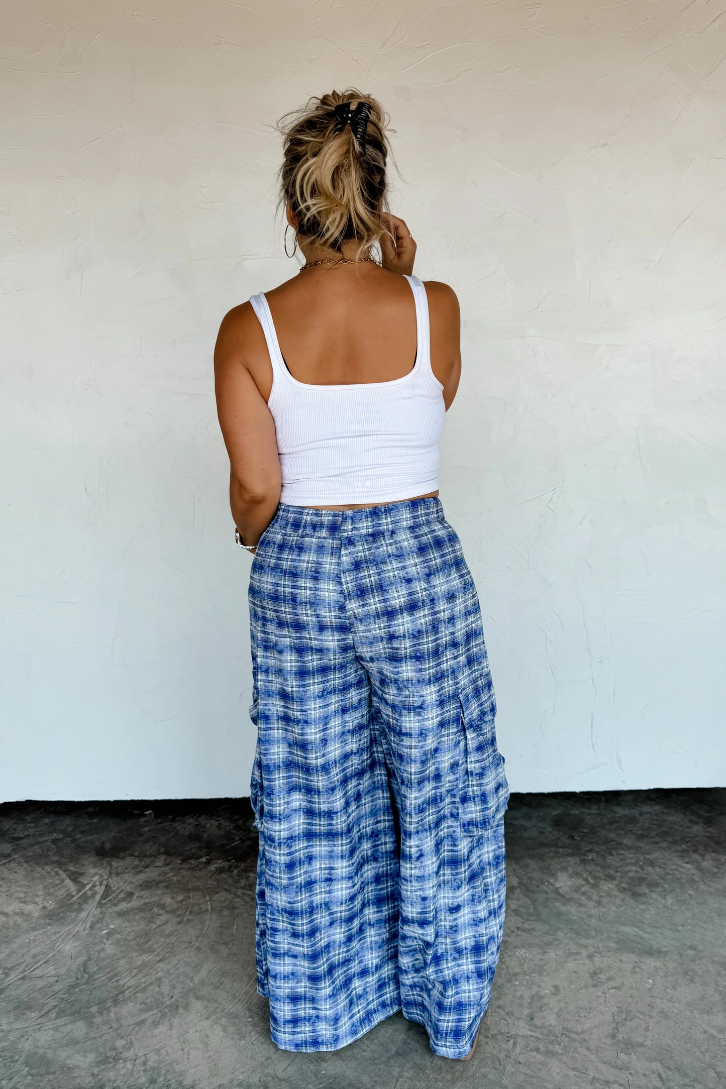 Blakeley Plaid Behavior Bleached Pants