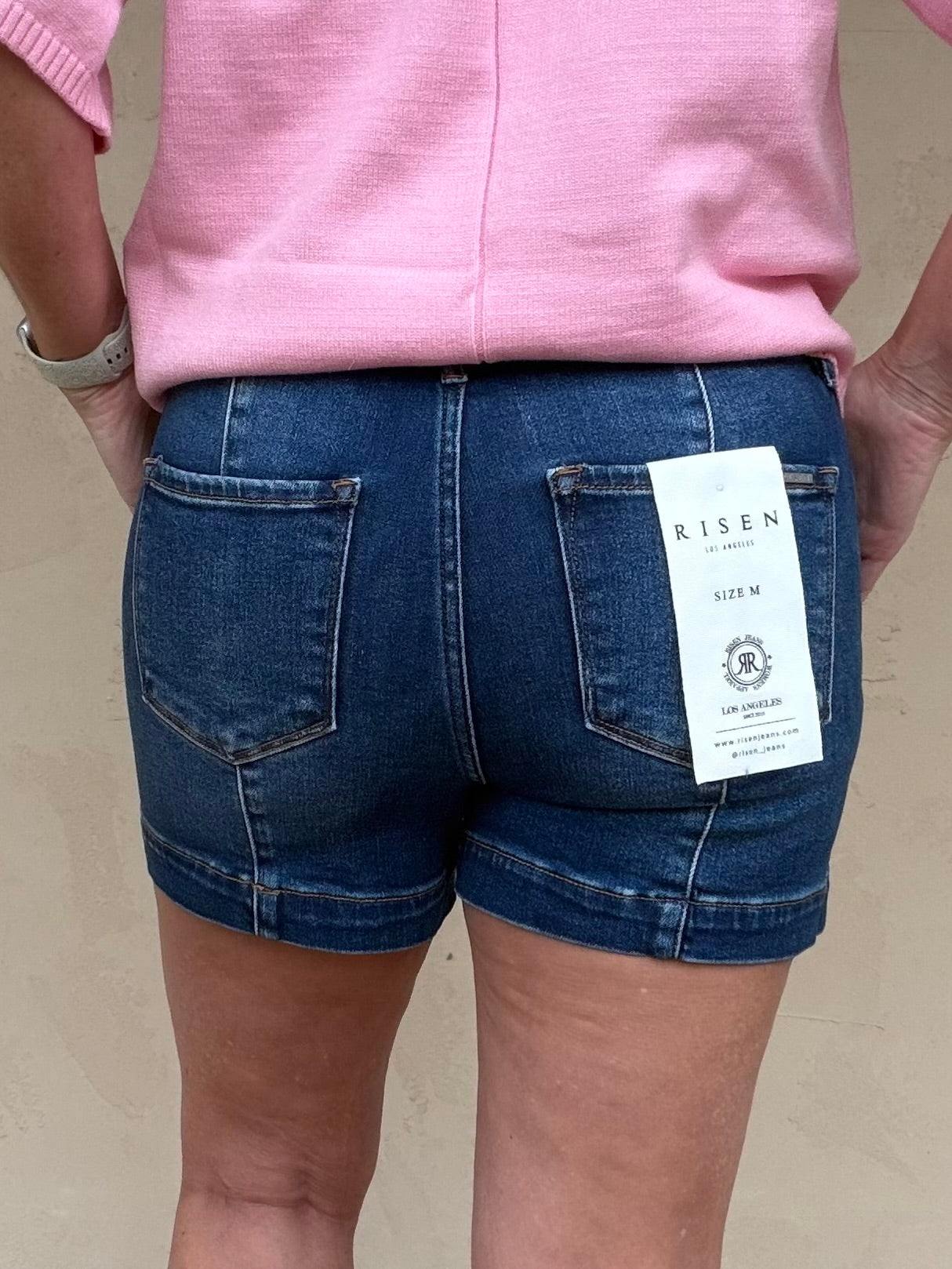 Risen Decorative Seam Shorts, Dark