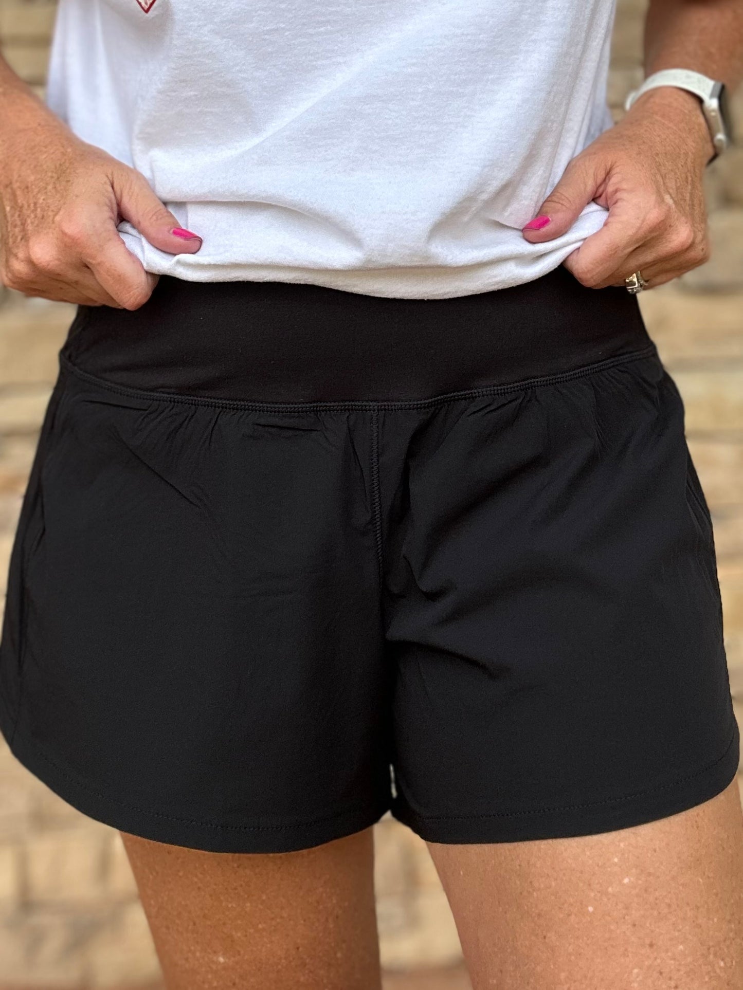 Rae Mode Athletic Shorts, Black