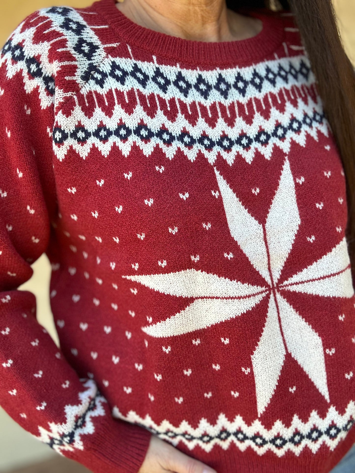 Red Snowflake Sweater