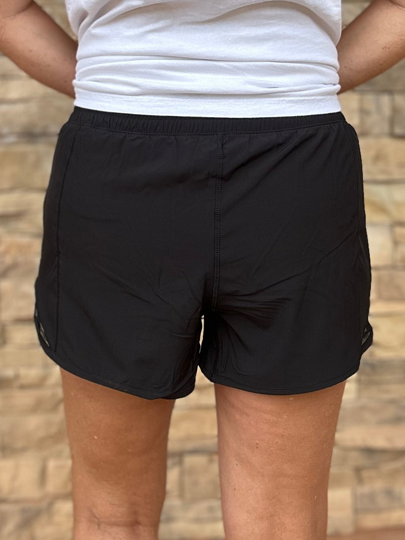 Rae Mode Active Mesh Detail Shorts, Black