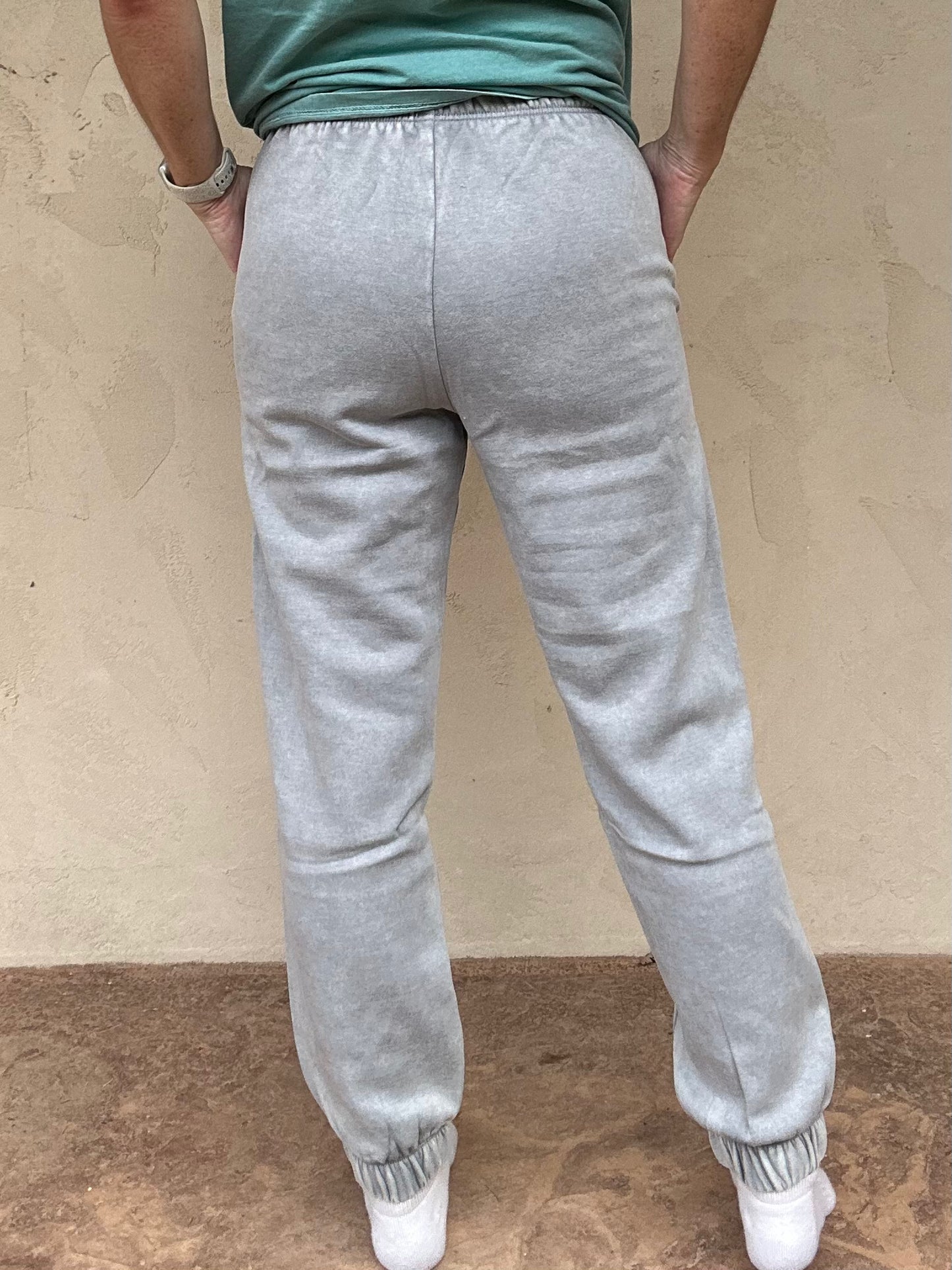Zenana Acid Wash Fleece Joggers, Sleet Grey