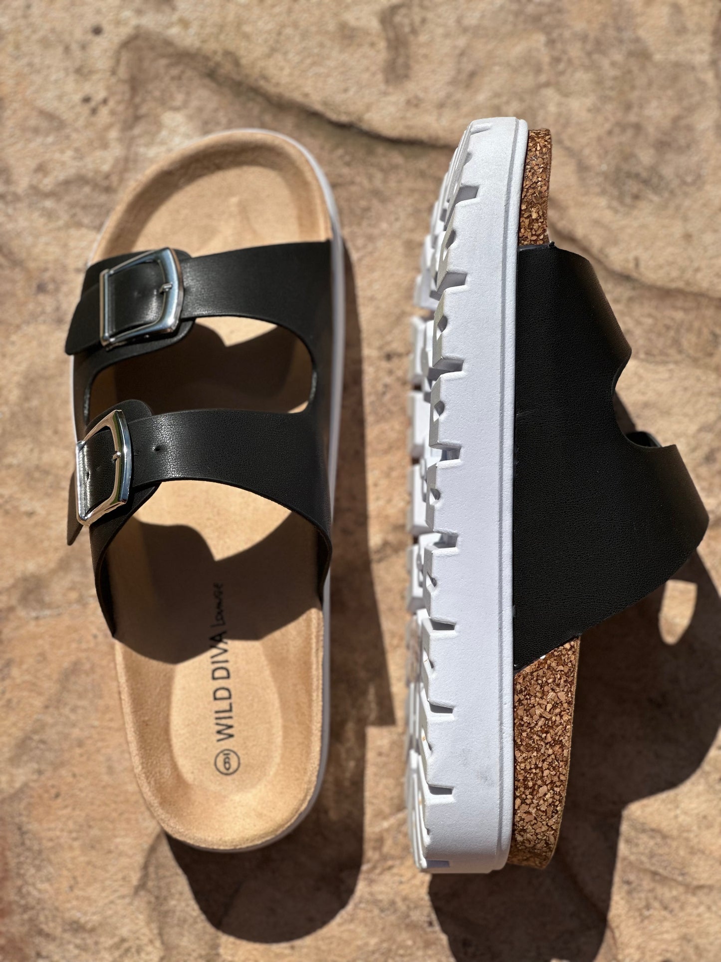 Wild Diva Joonie Sandal, Black