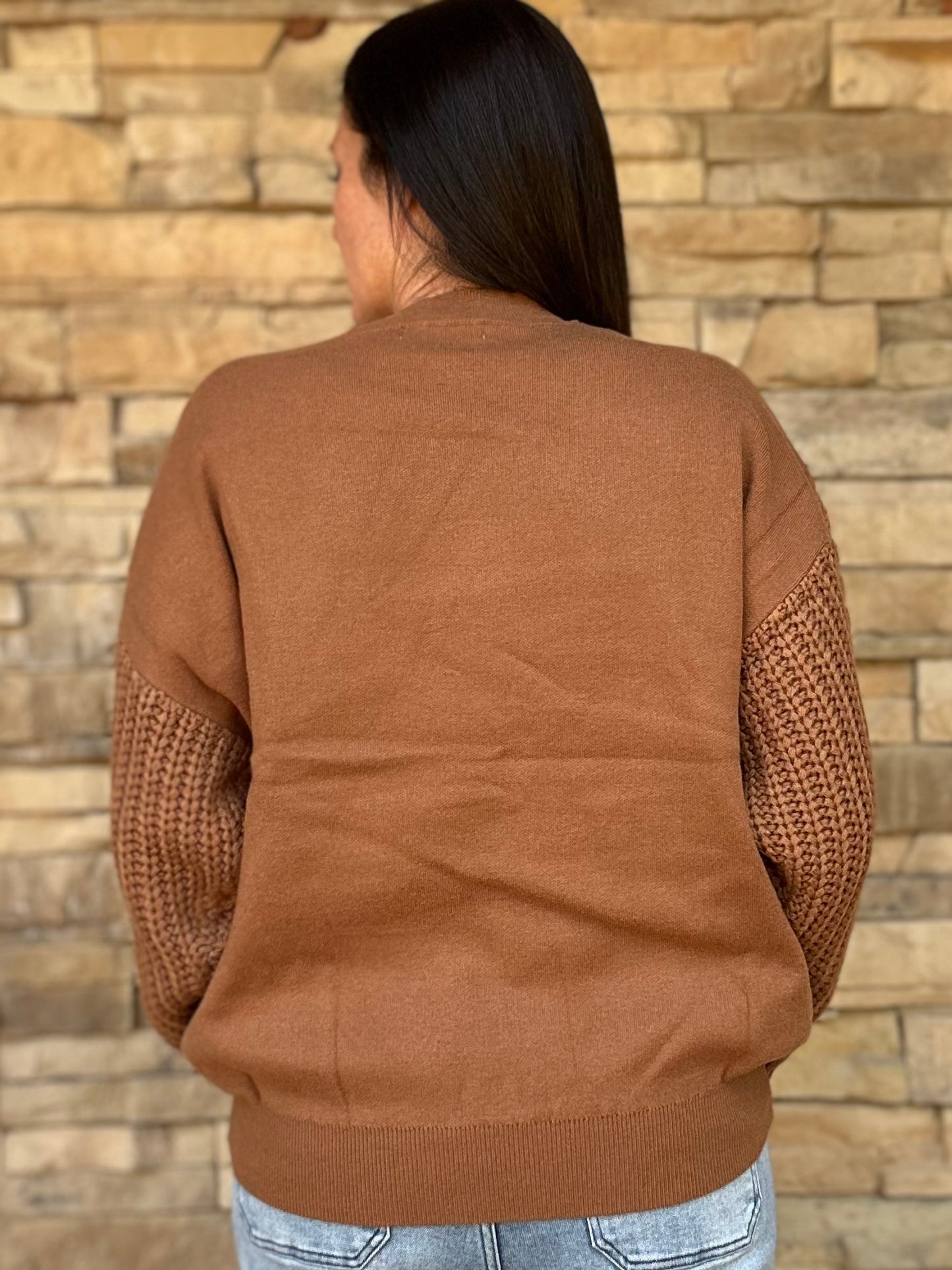 Zenana Cable Knit Sweater, Camel