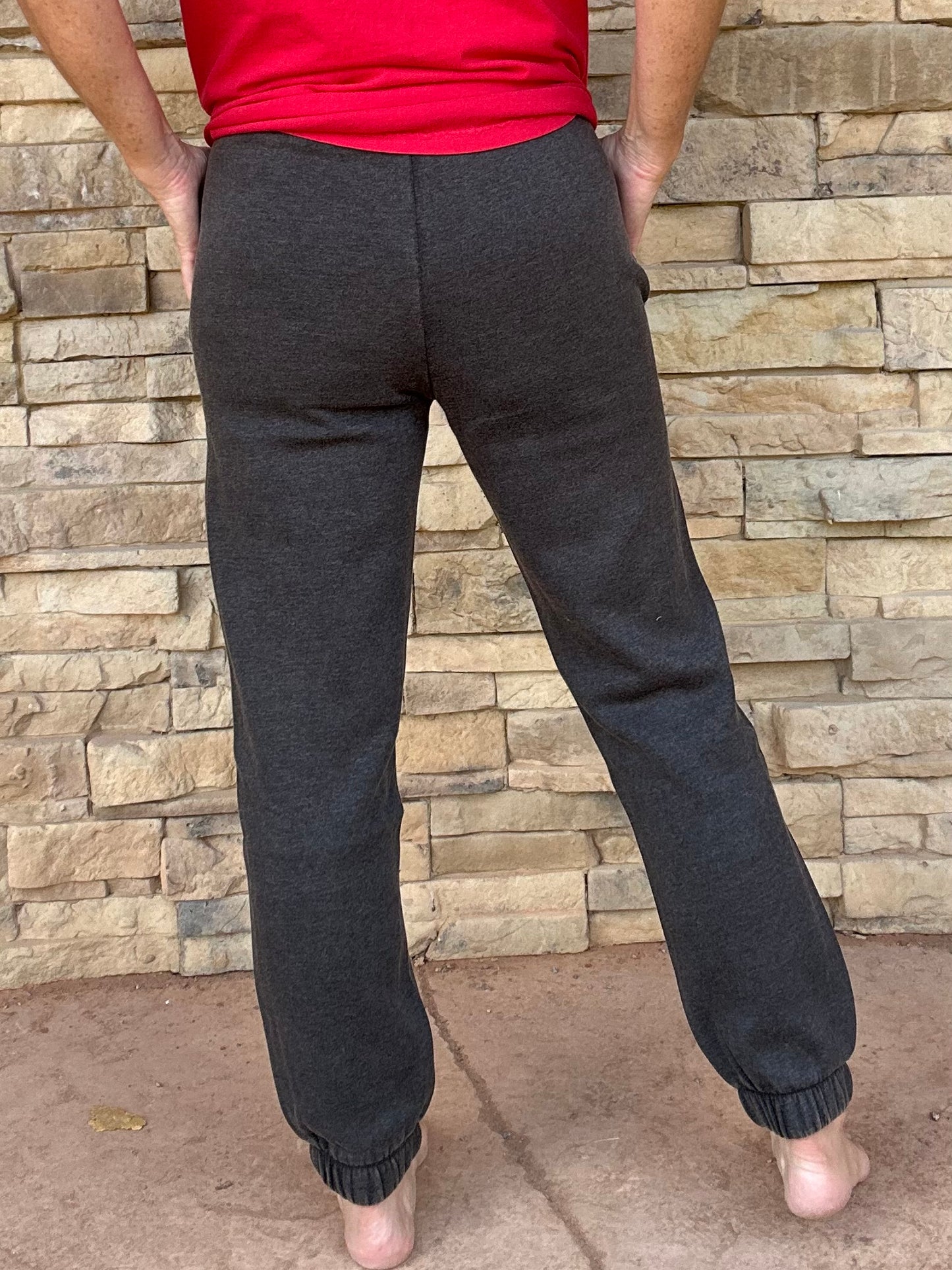Zenana Acid Wash Fleece Joggers, Ash Black
