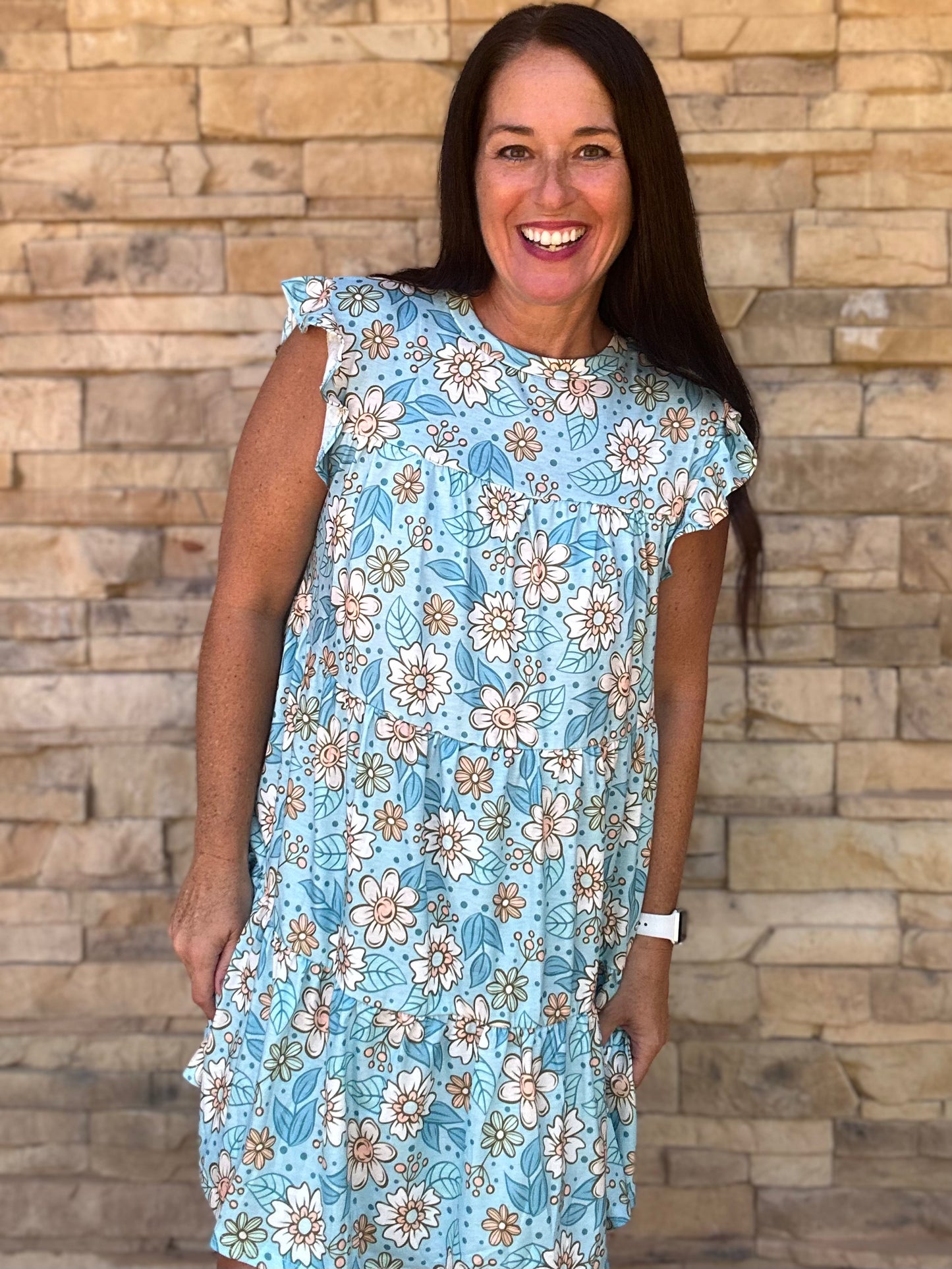 Blue Daisies Dress