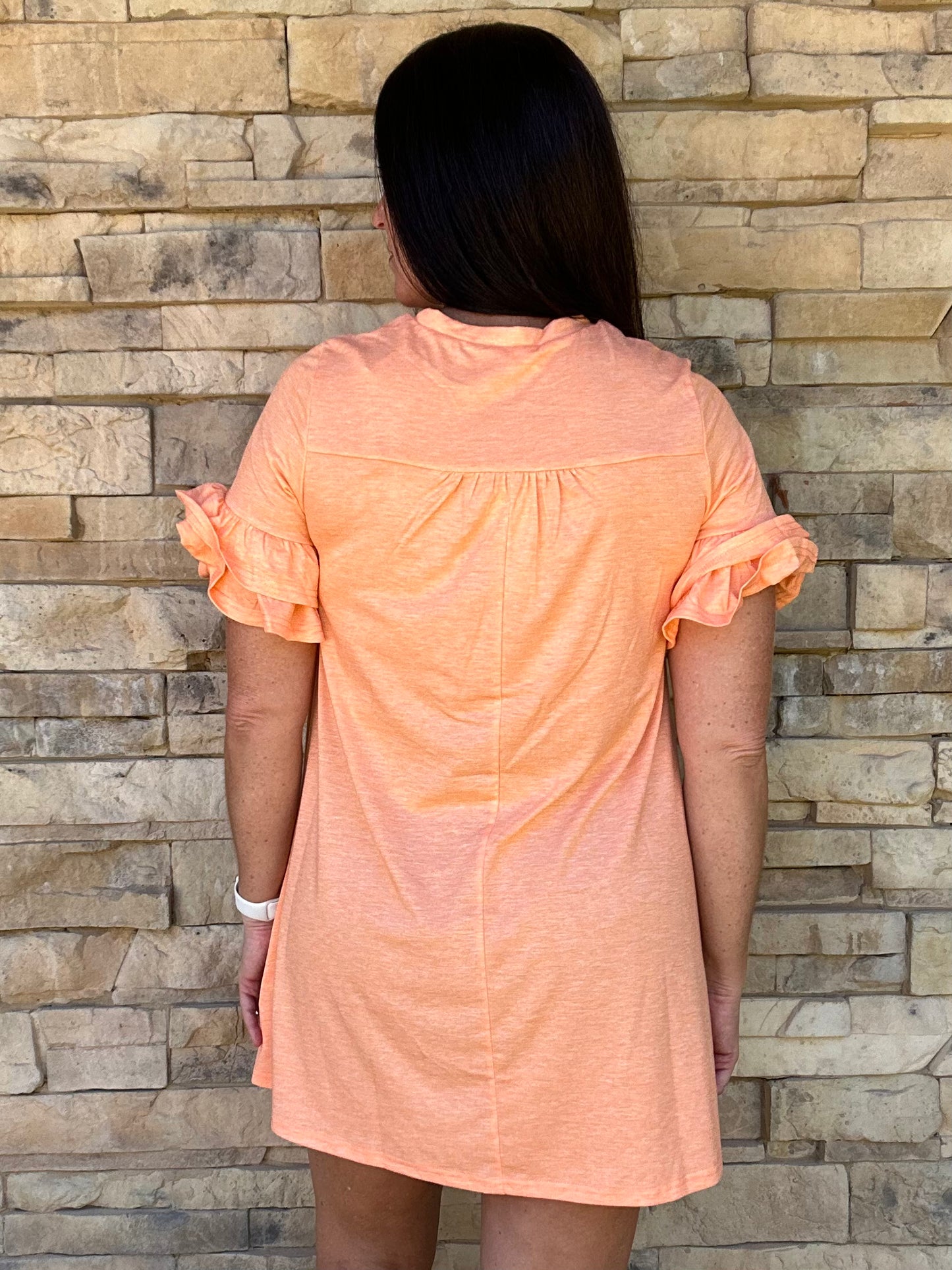 Ruffle Sleeve Dress, Mango