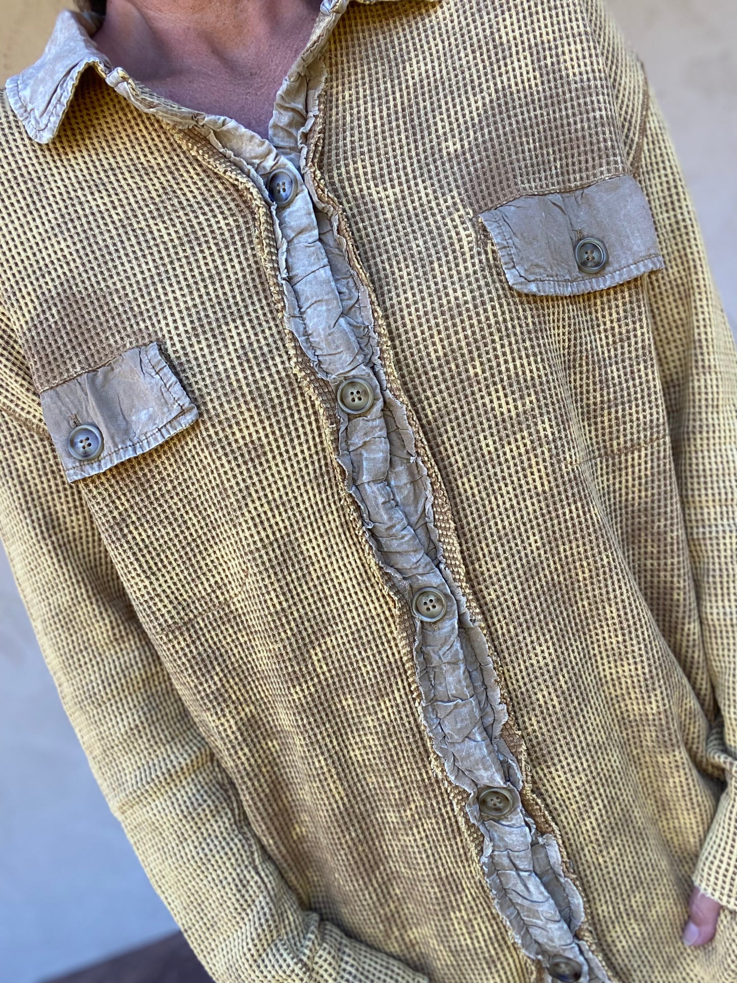 Thermal Oversized Shacket, Camel