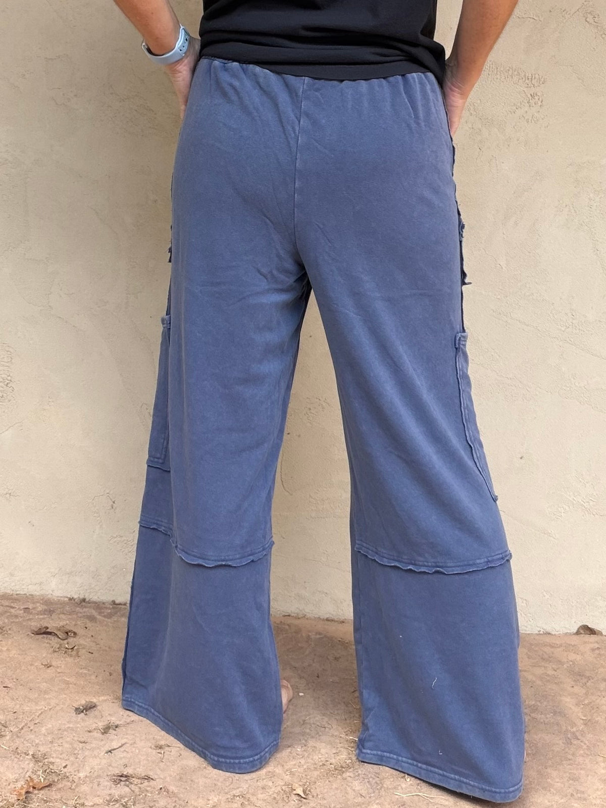 Hyfve Mineral Wash Cargo Pants, Navy