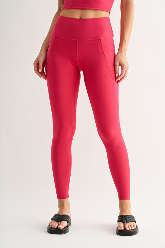 Mono B Venice Cloud Sculpt Leggings, Plum Pink