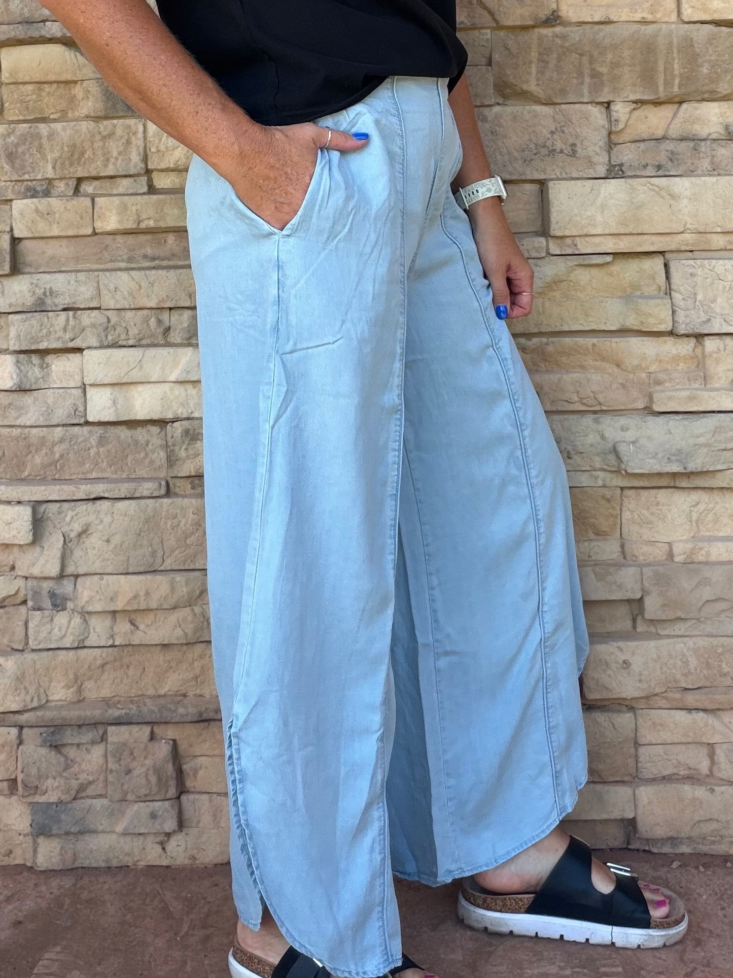 Tulip Pants, Light Denim
