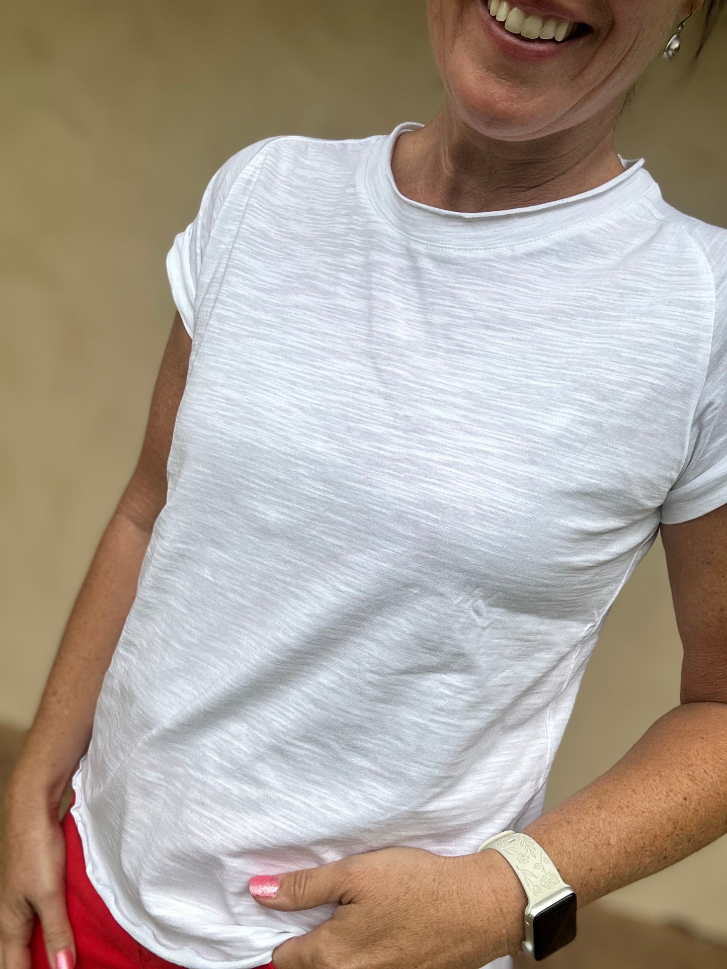 Gwen Baby Tee, White