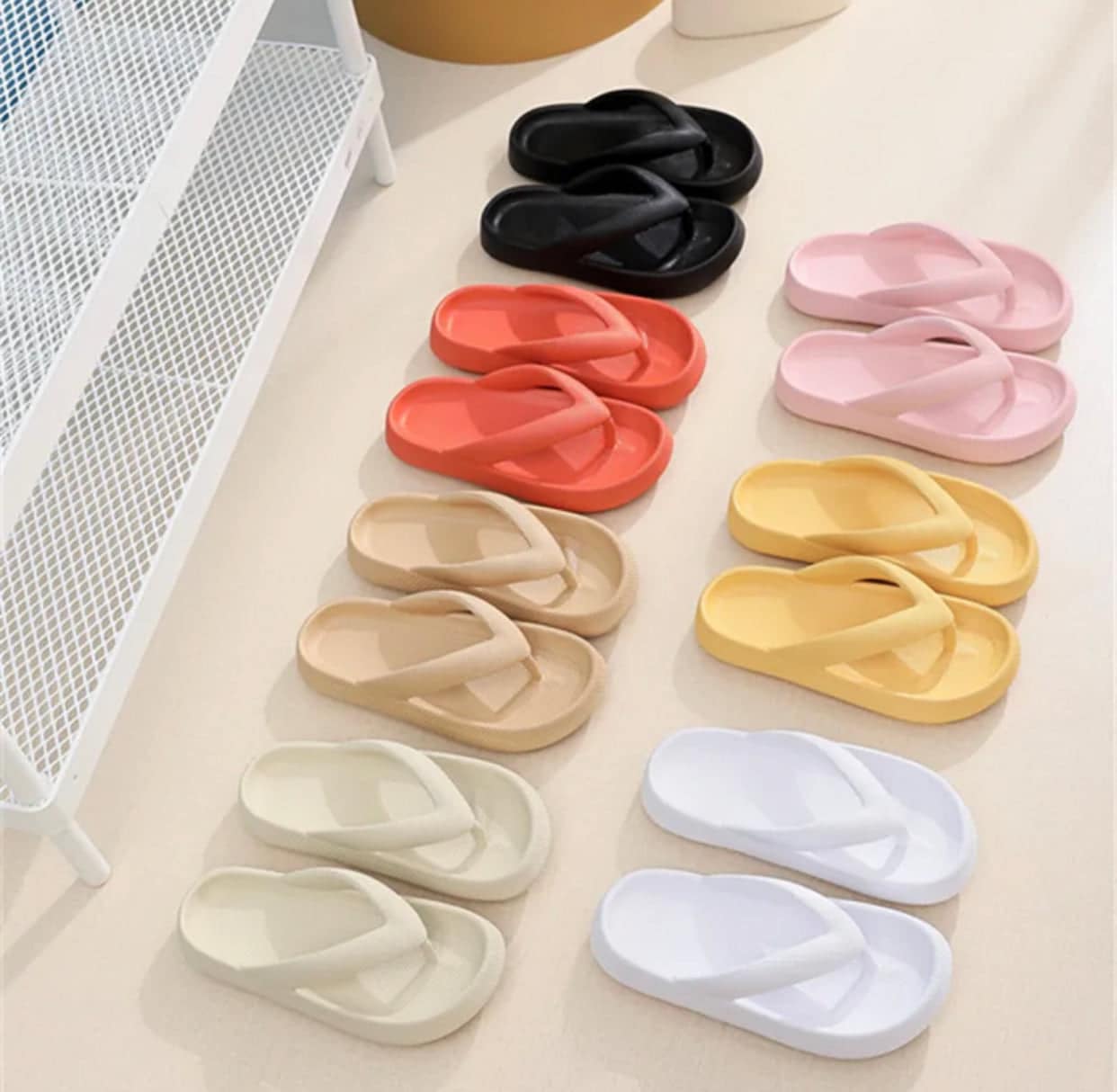 Marshmallow cheap flip flops