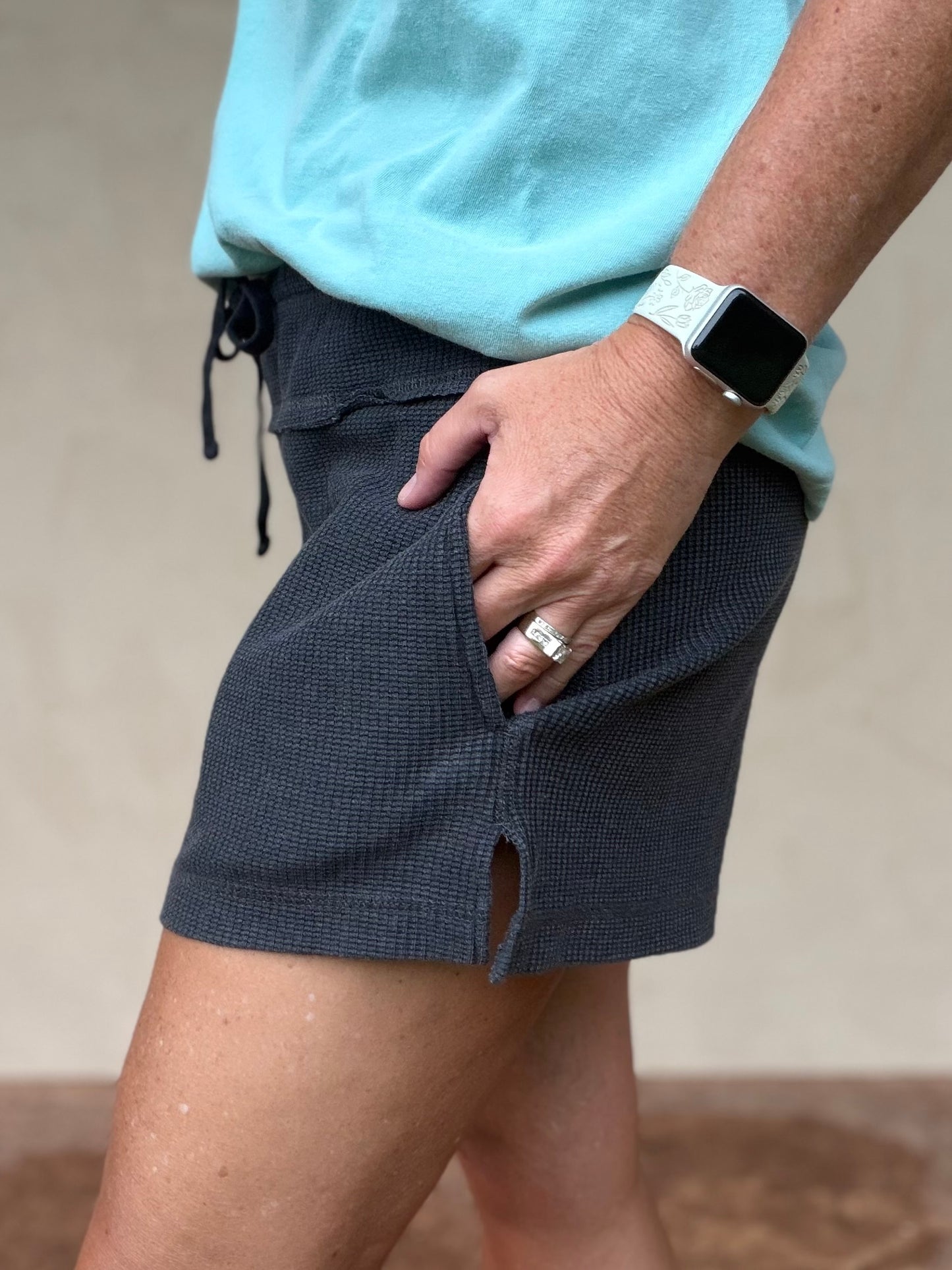 Rae Mode Honeycomb Shorts, Black
