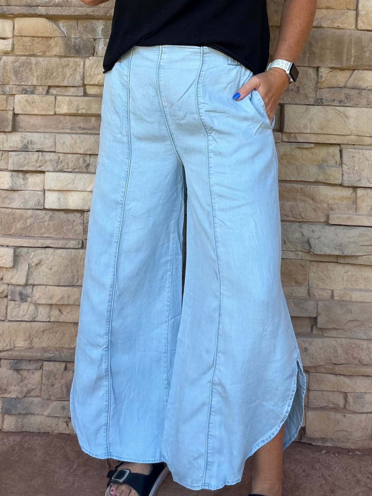Tulip Pants, Light Denim