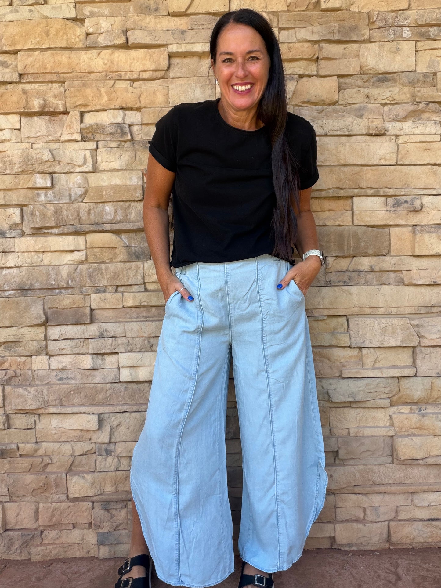 Tulip Pants, Light Denim