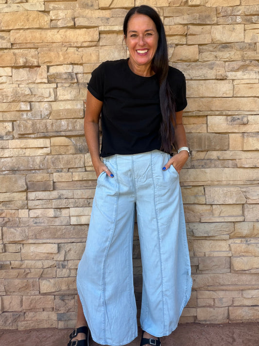 Tulip Pants, Light Denim