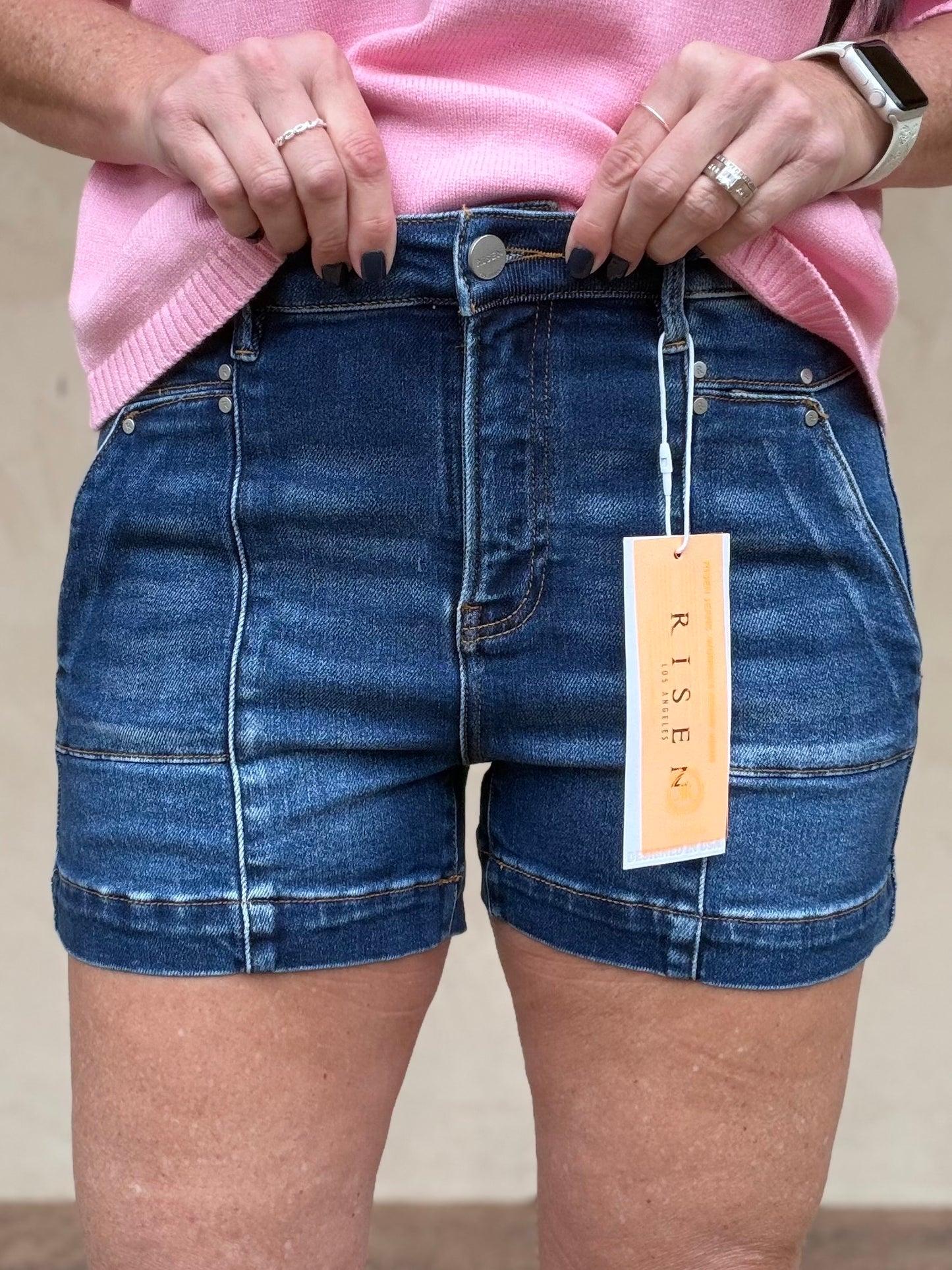 Risen Decorative Seam Shorts, Dark