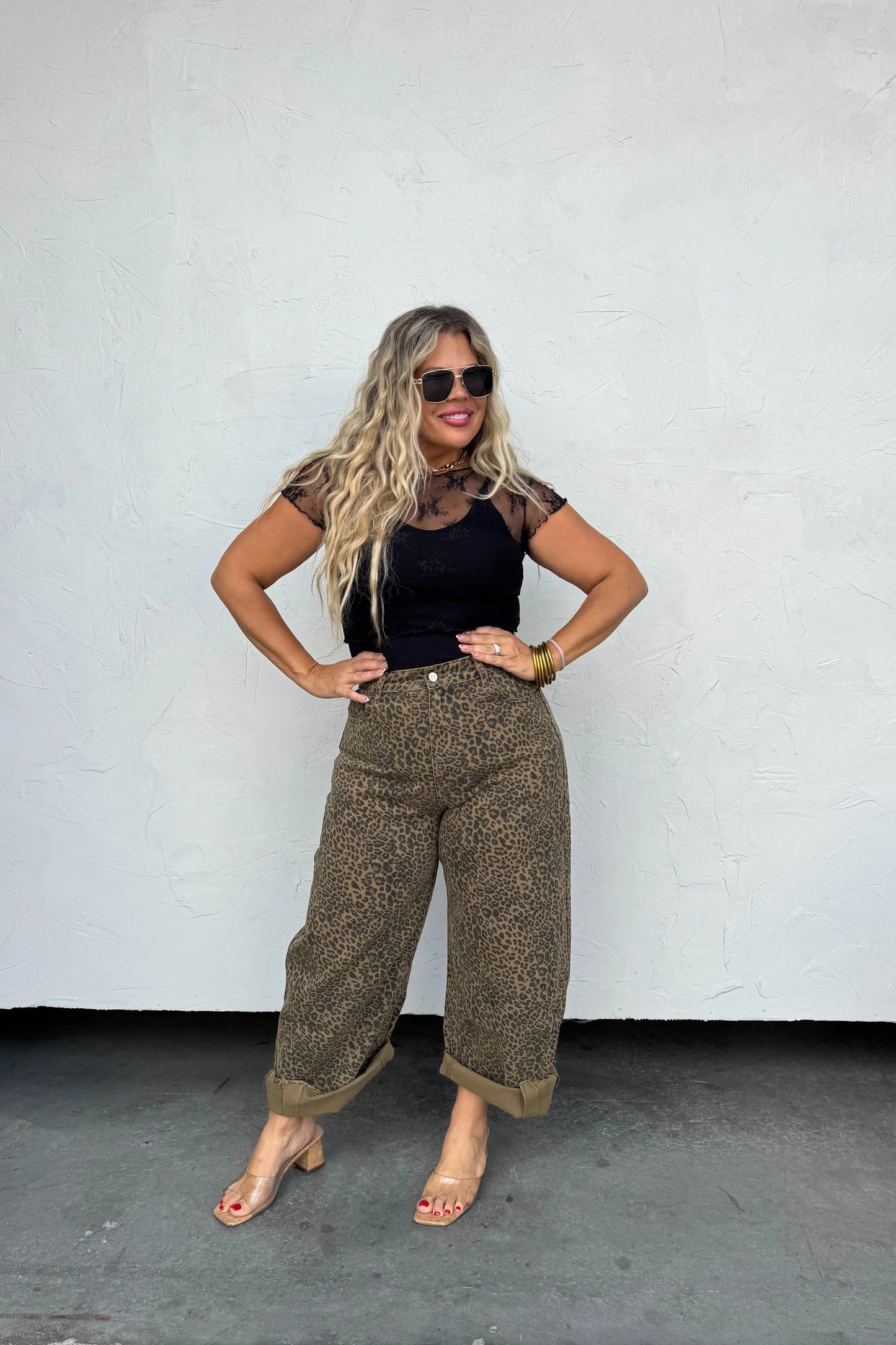 Blakeley Cheetah Barrel Jeans