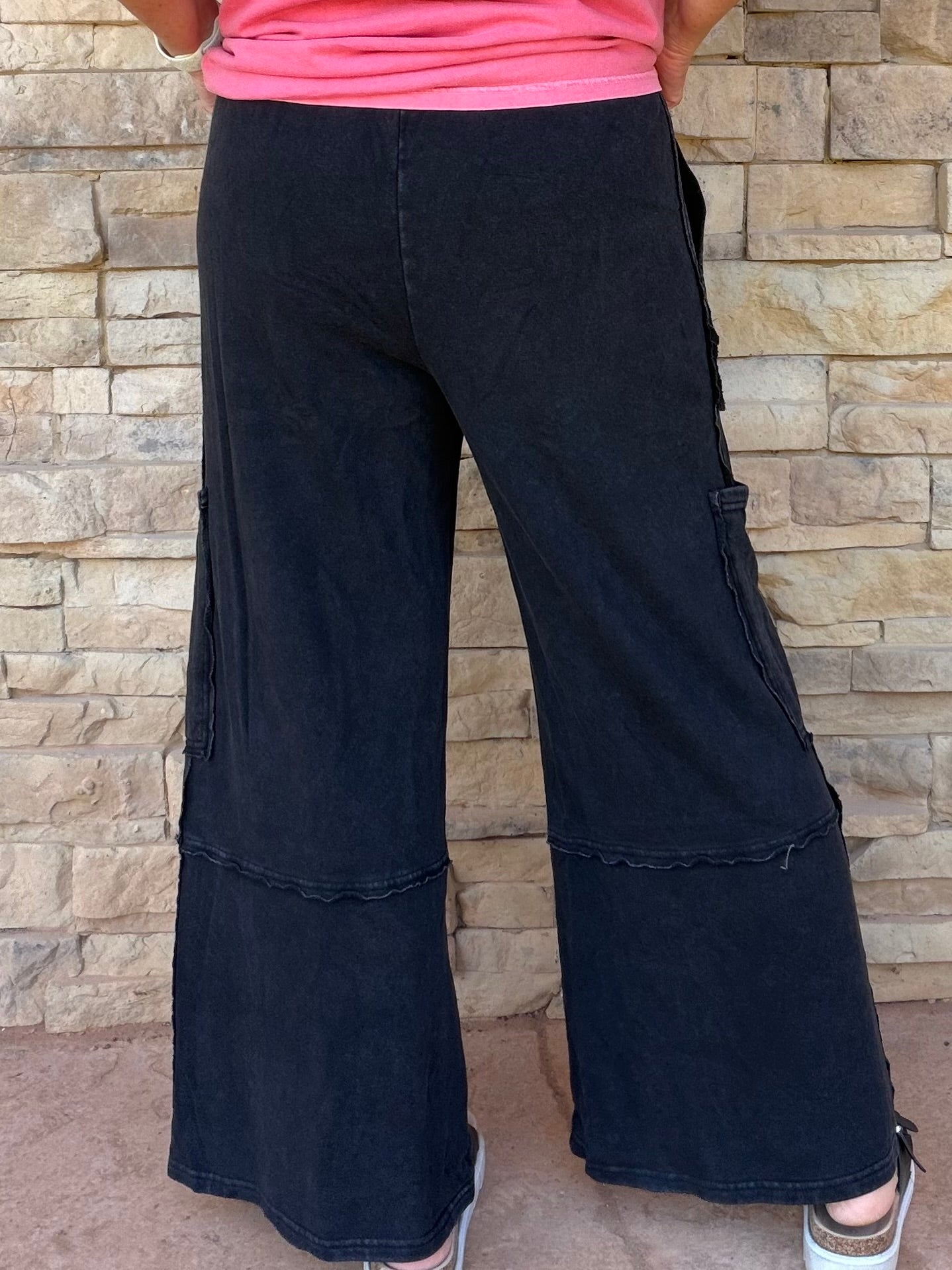 Hyfve Mineral Wash Cargo Pants, Black