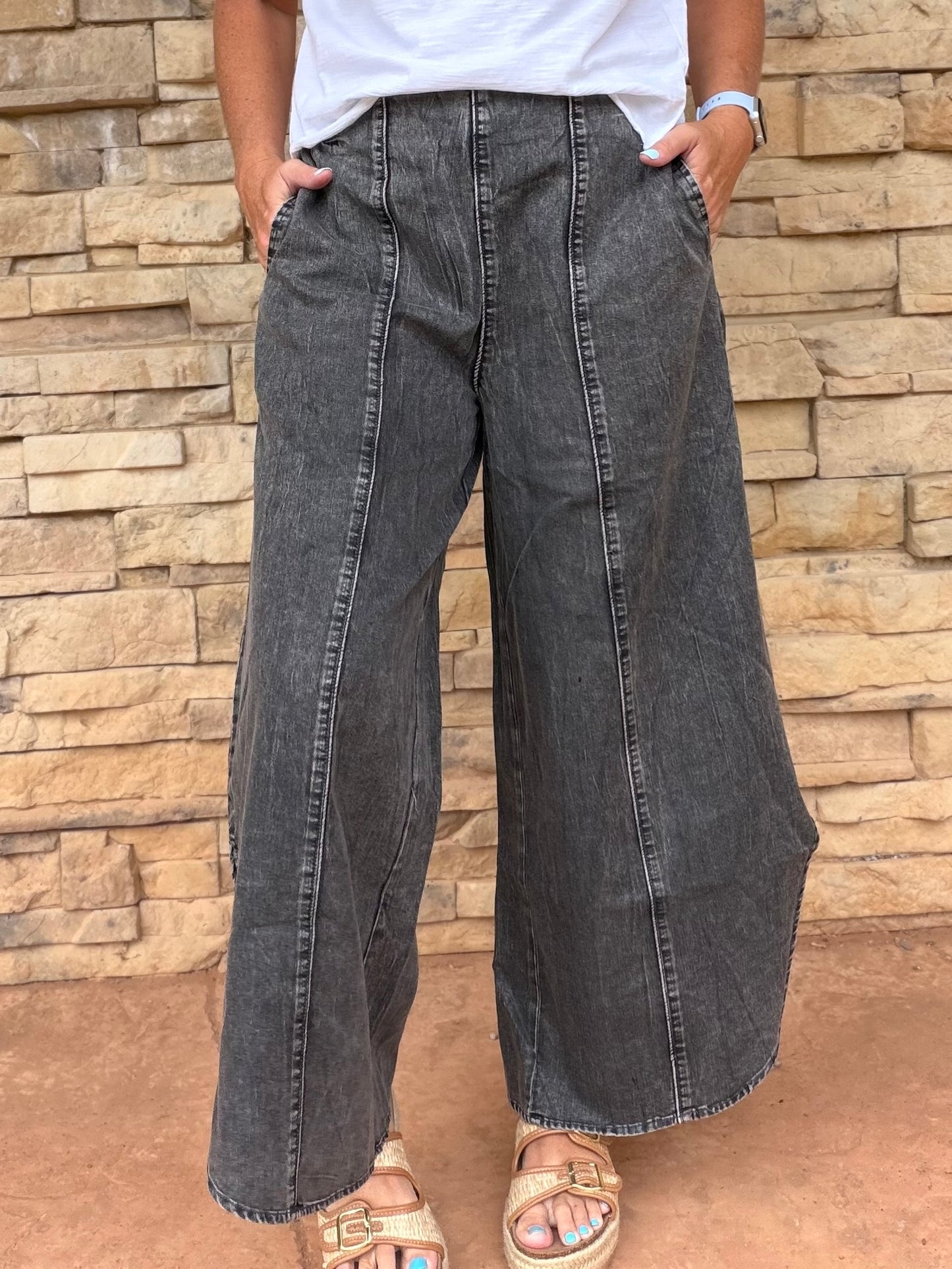 Tulip Pants, Charcoal Black