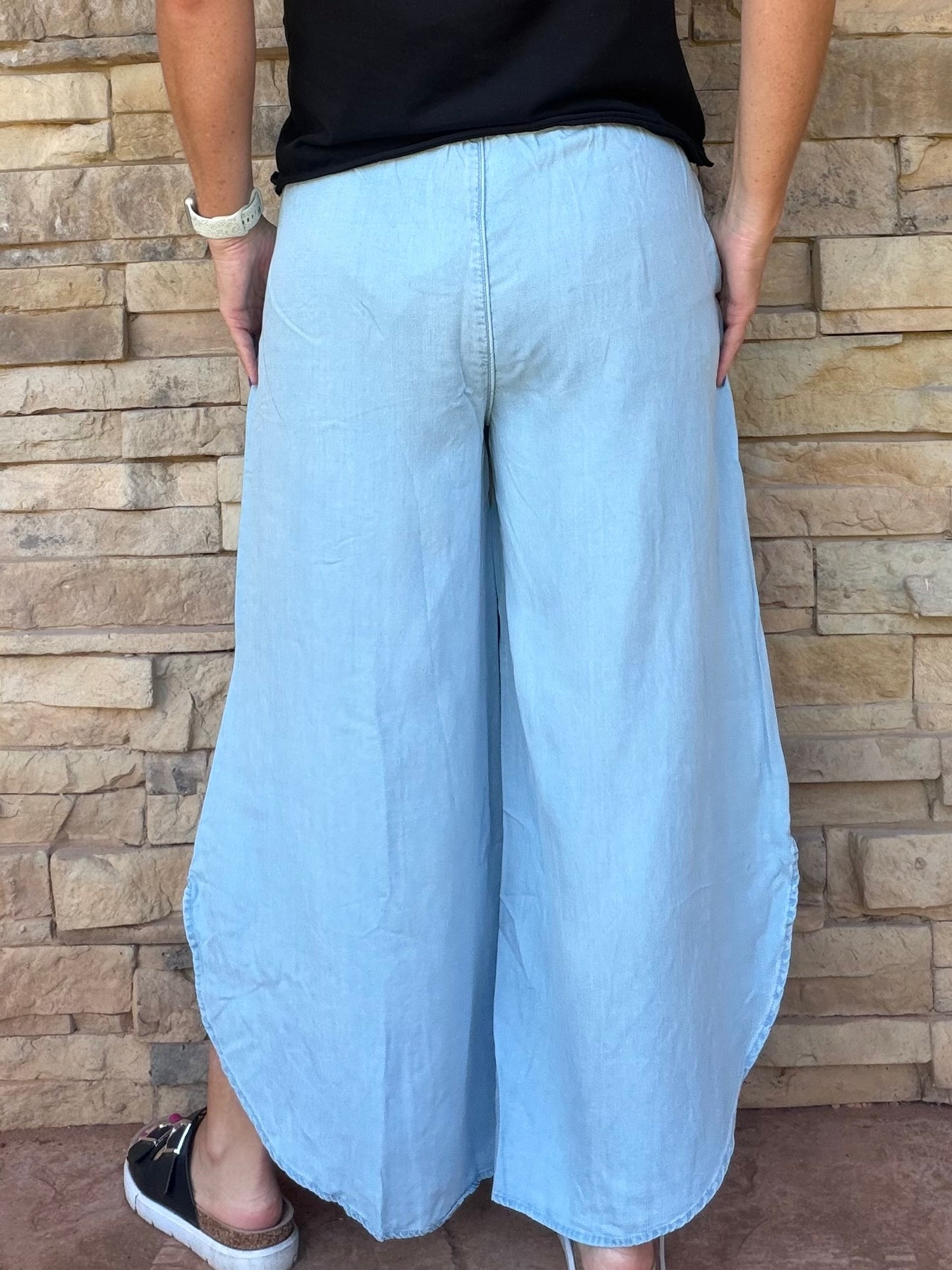 Tulip Pants, Light Denim