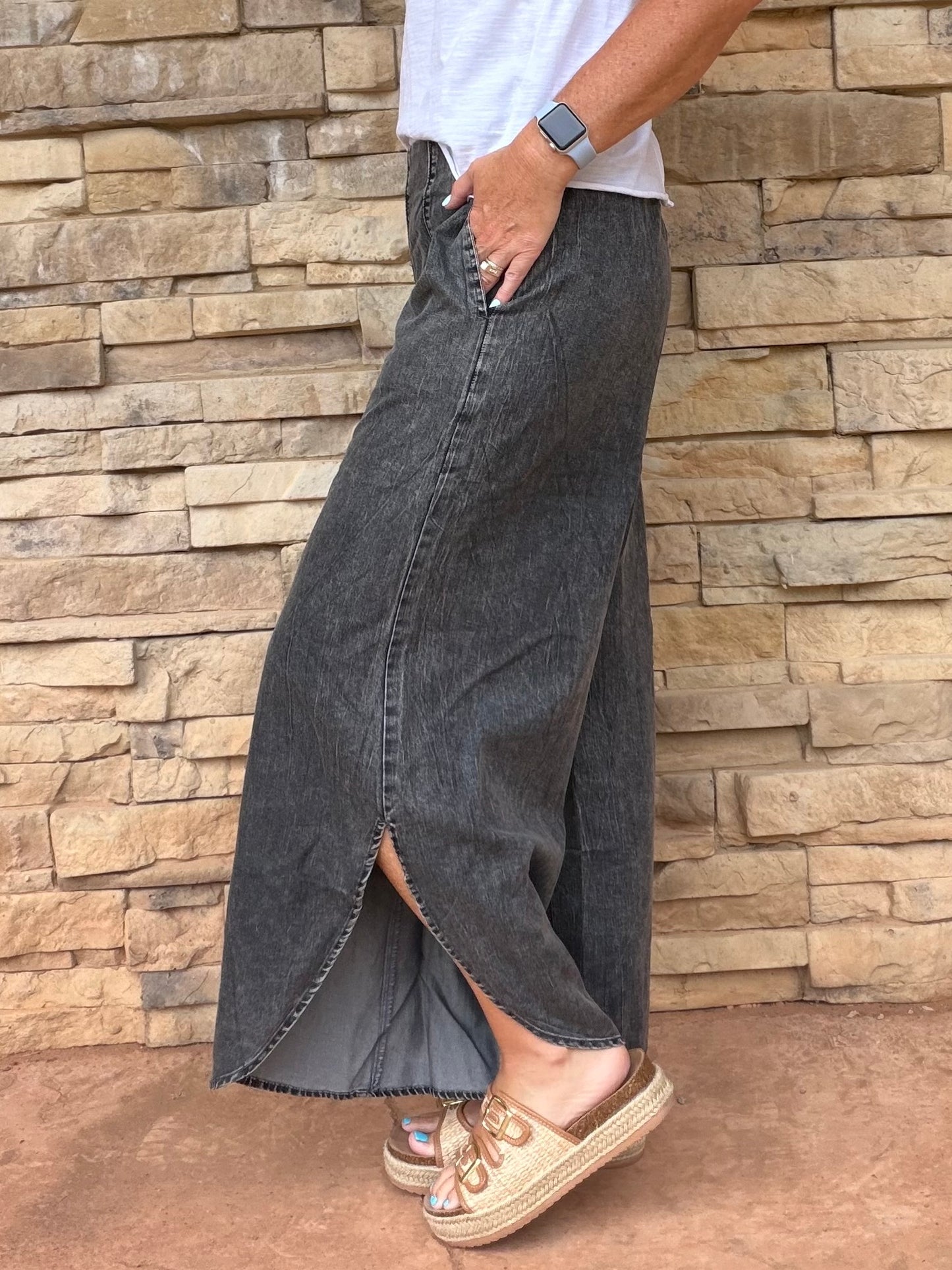 Tulip Pants, Charcoal Black