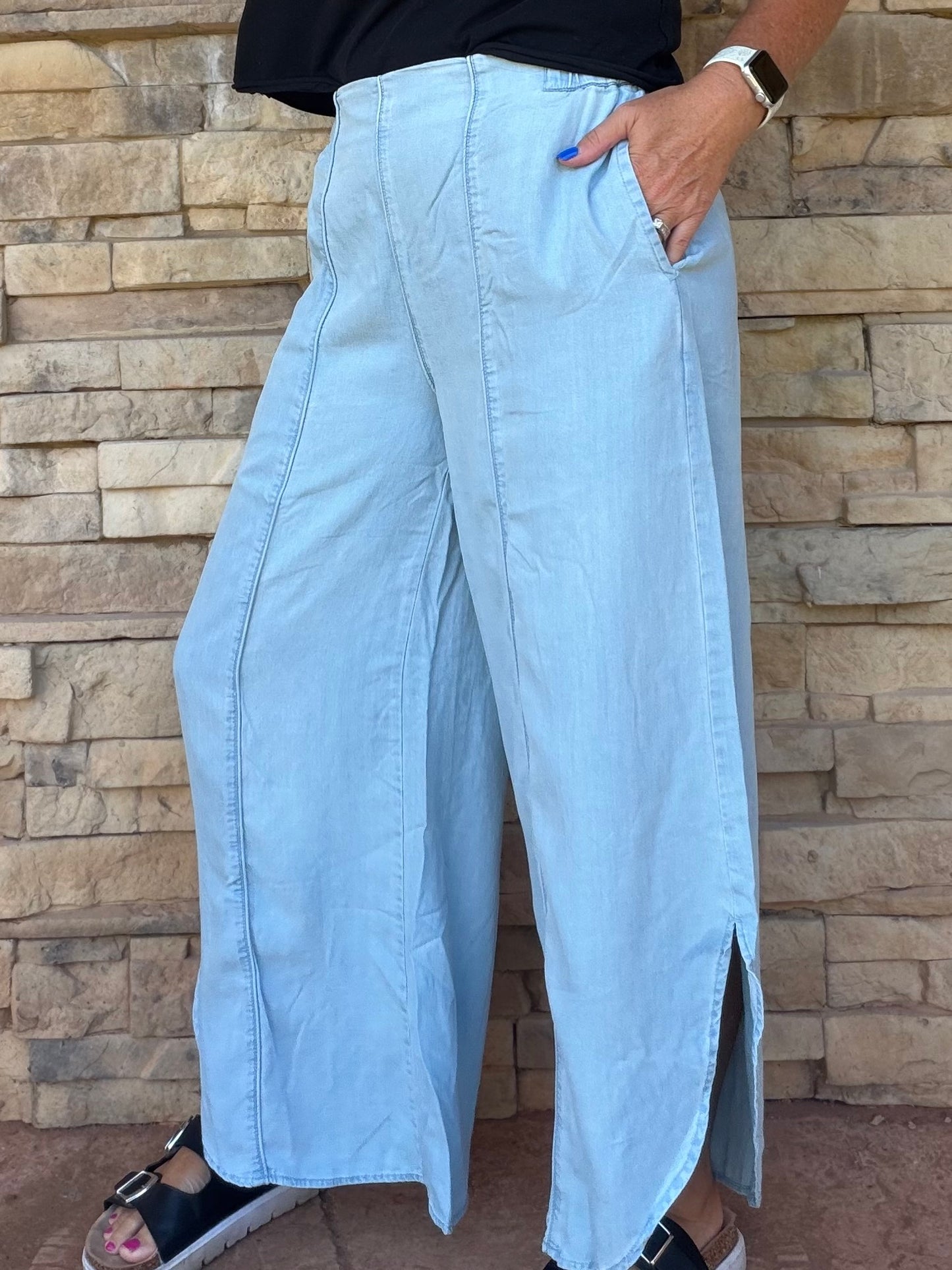 Tulip Pants, Light Denim