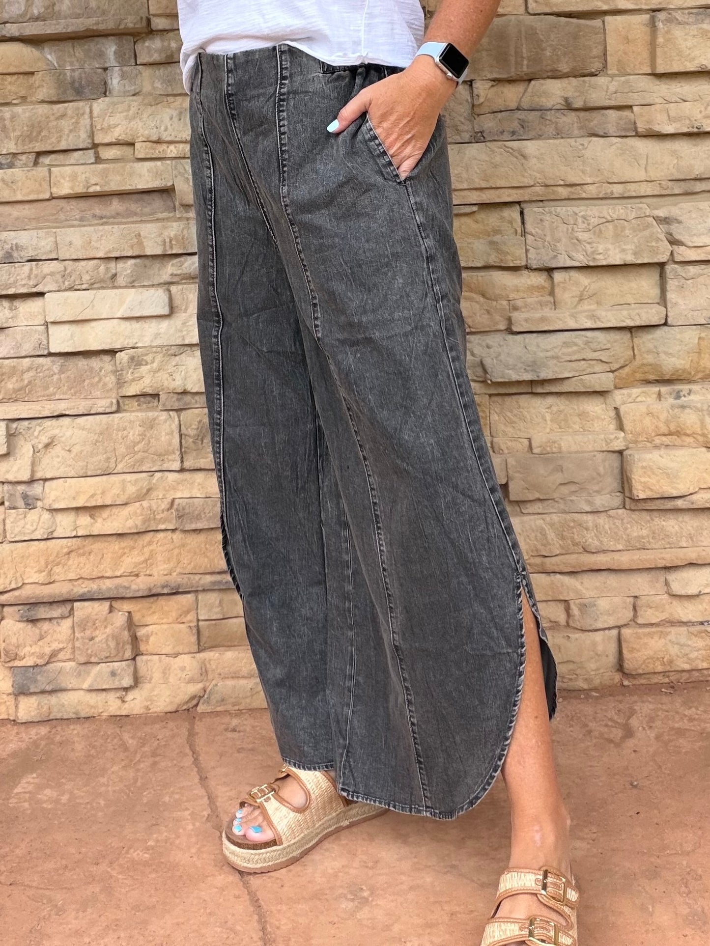 Tulip Pants, Charcoal Black