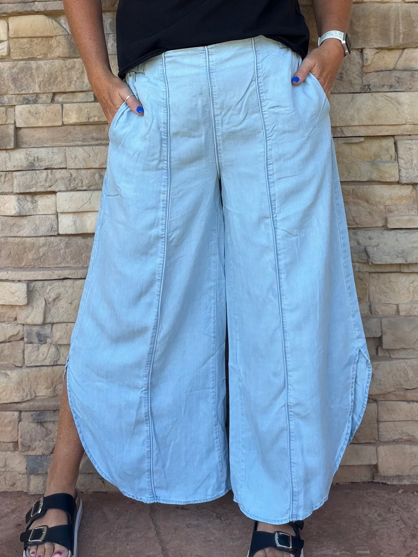 Tulip Pants, Light Denim