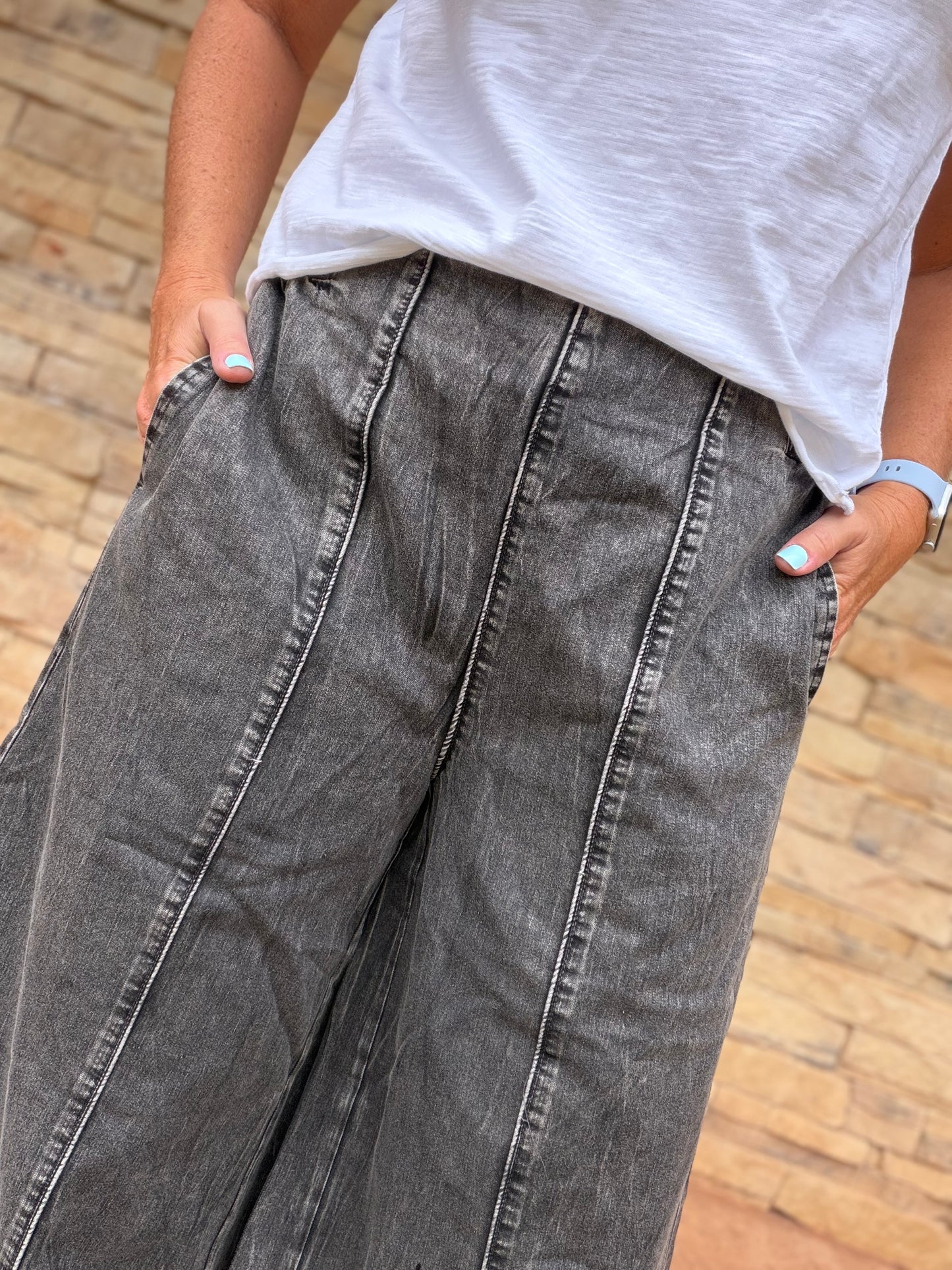 Tulip Pants, Charcoal Black