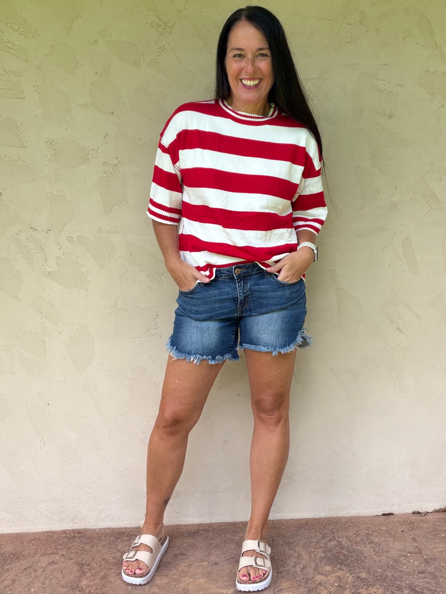 Gameday Stripe Oversized Top