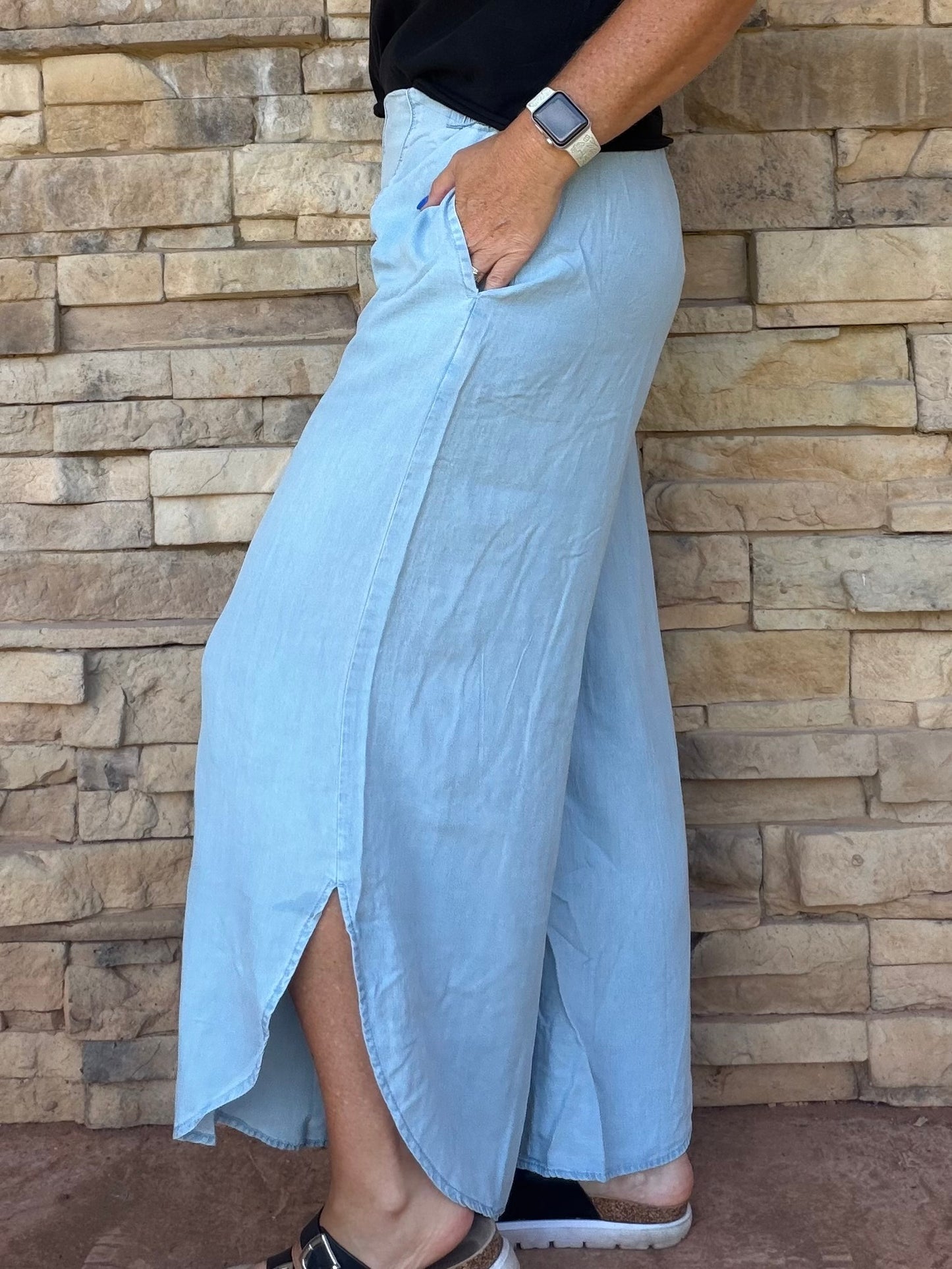 Tulip Pants, Light Denim