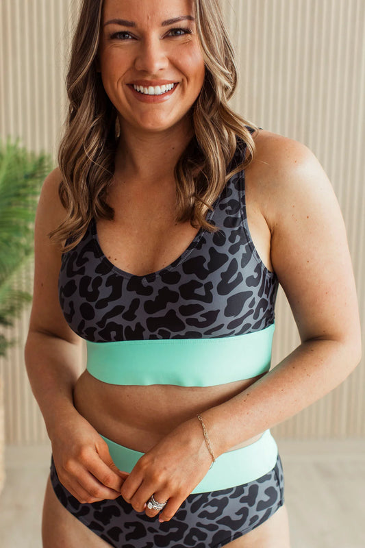 Mack And Mal Mint Leopard Bikini