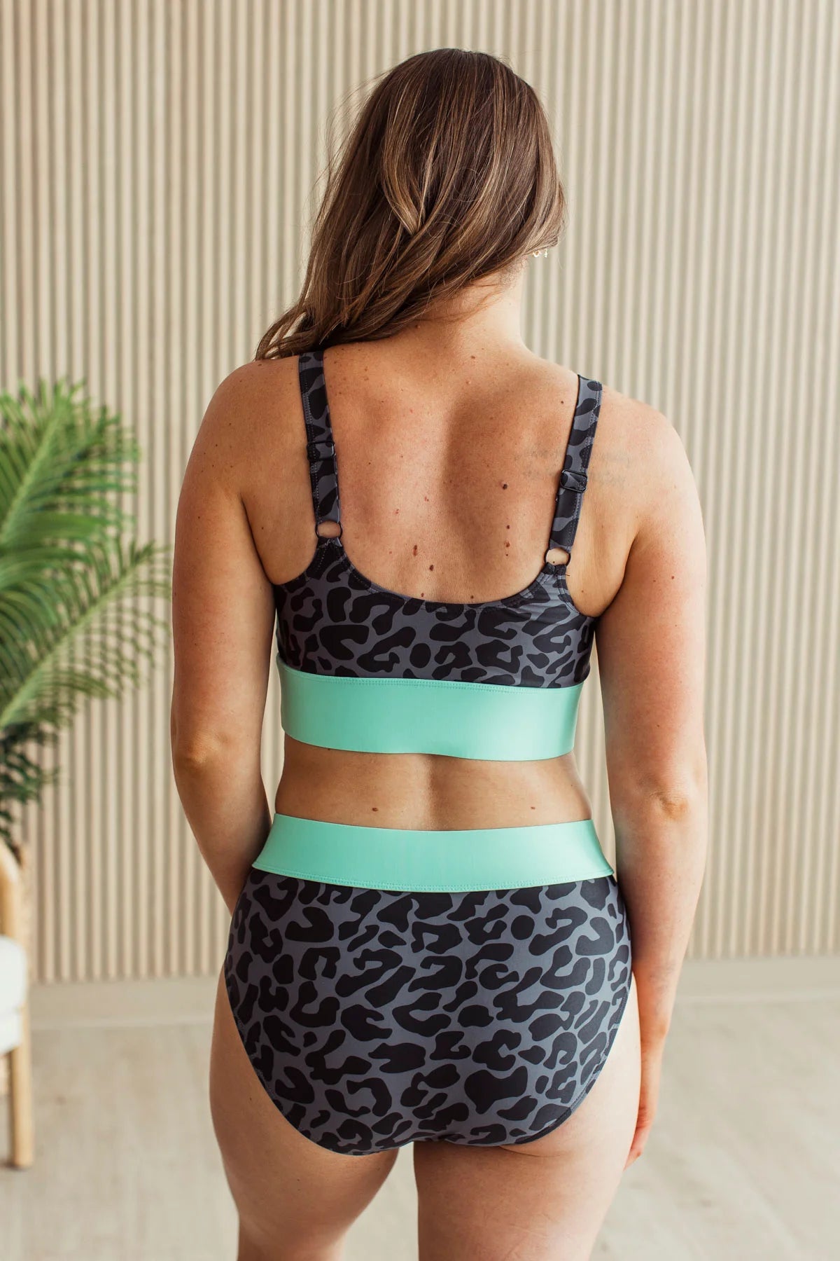 Mack And Mal Mint Leopard Bikini