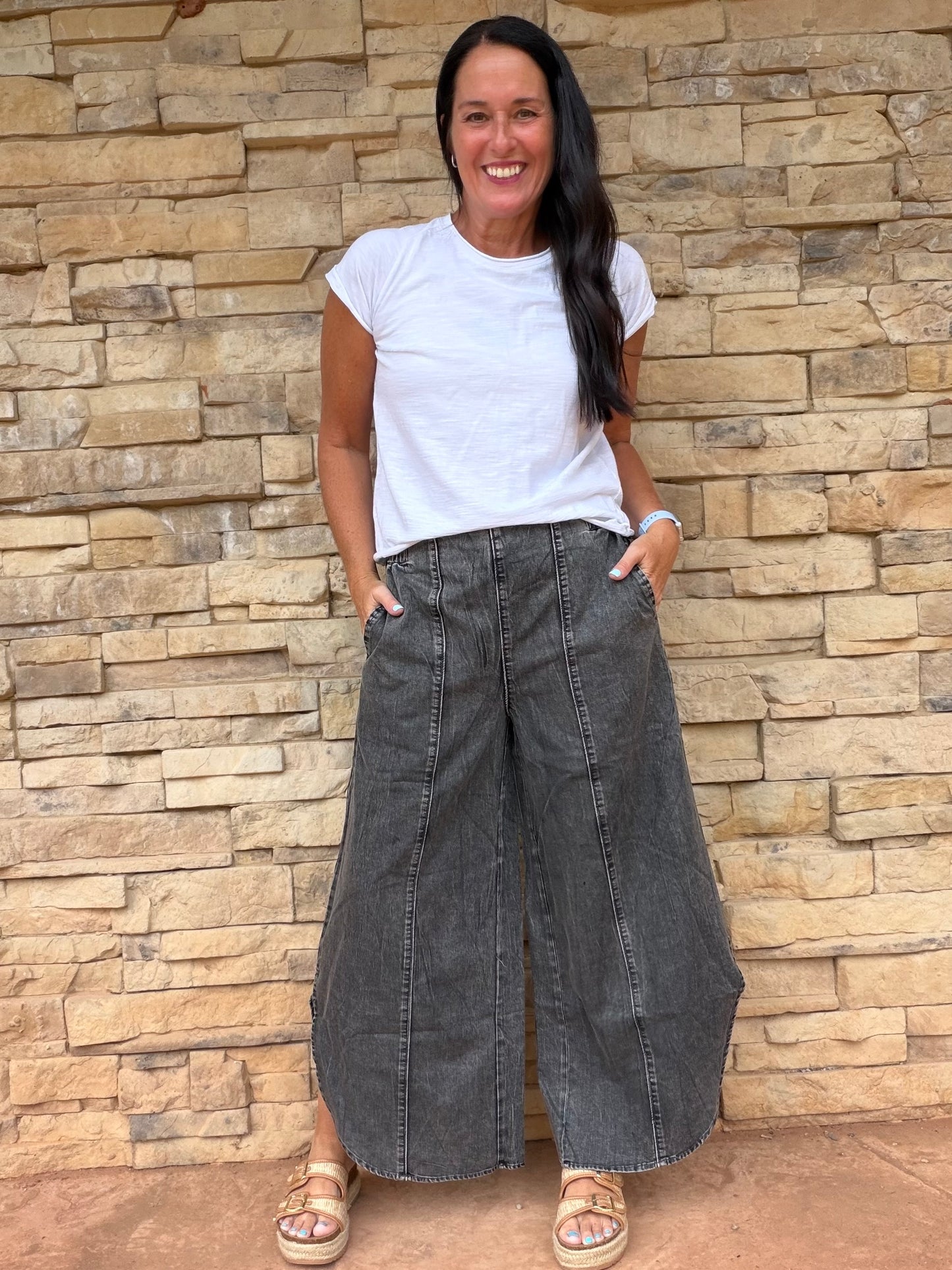 Tulip Pants, Charcoal Black