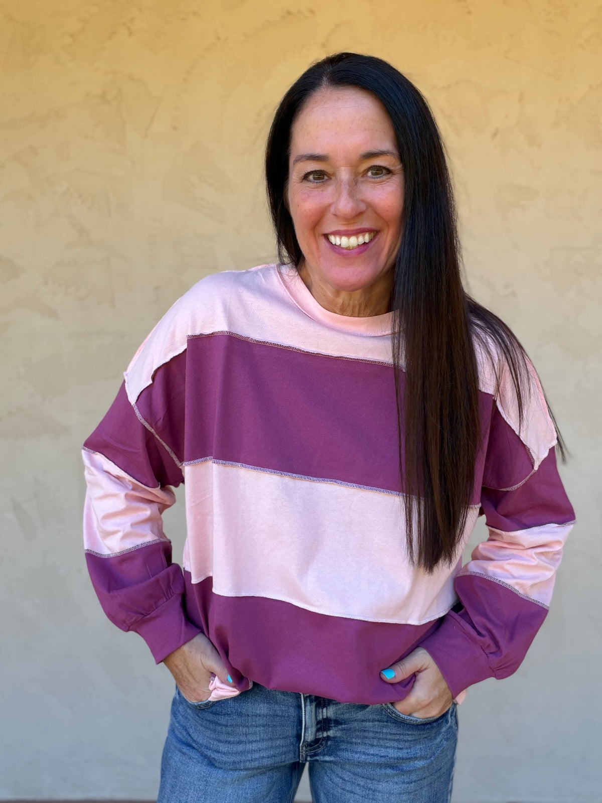 Oversized Colorblock Pullover