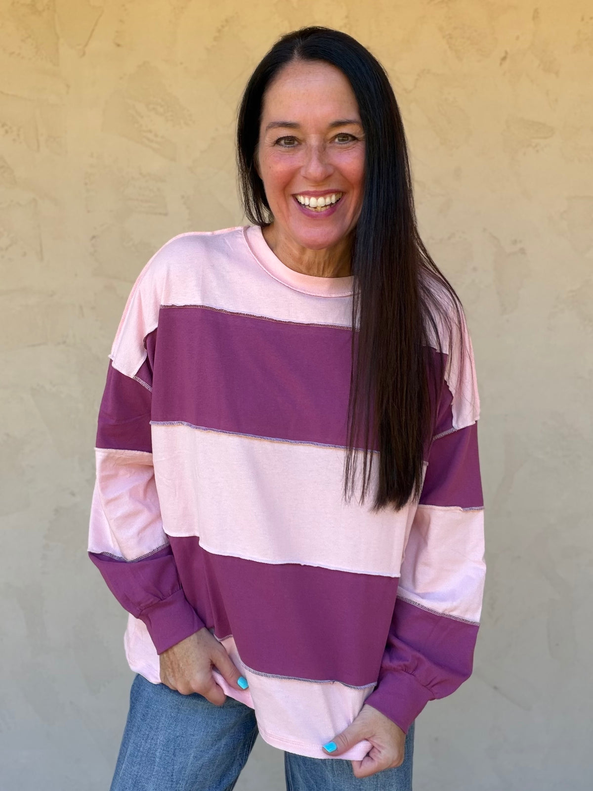 Oversized Colorblock Pullover