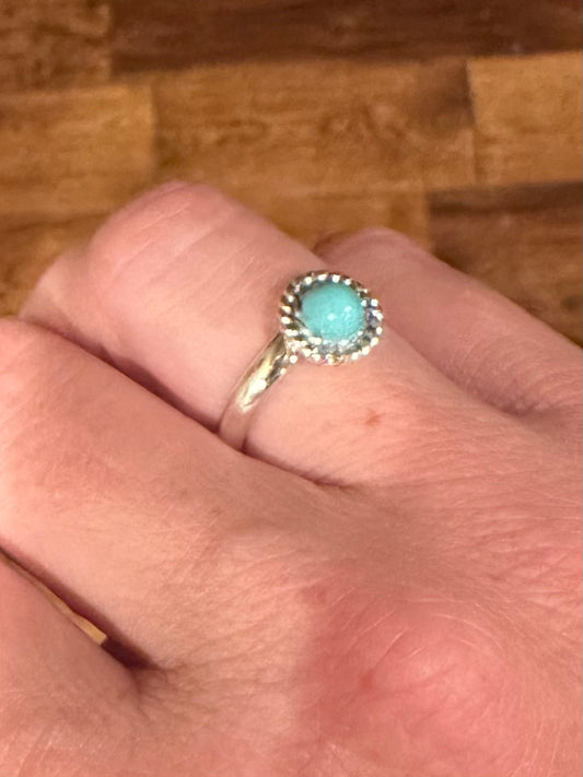 Sterling Silver Adjustable Turquoise Ring