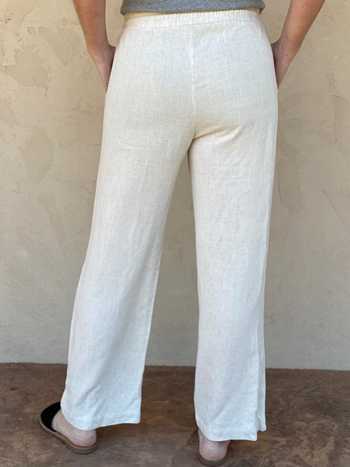 All Business Linen Pants, Natural