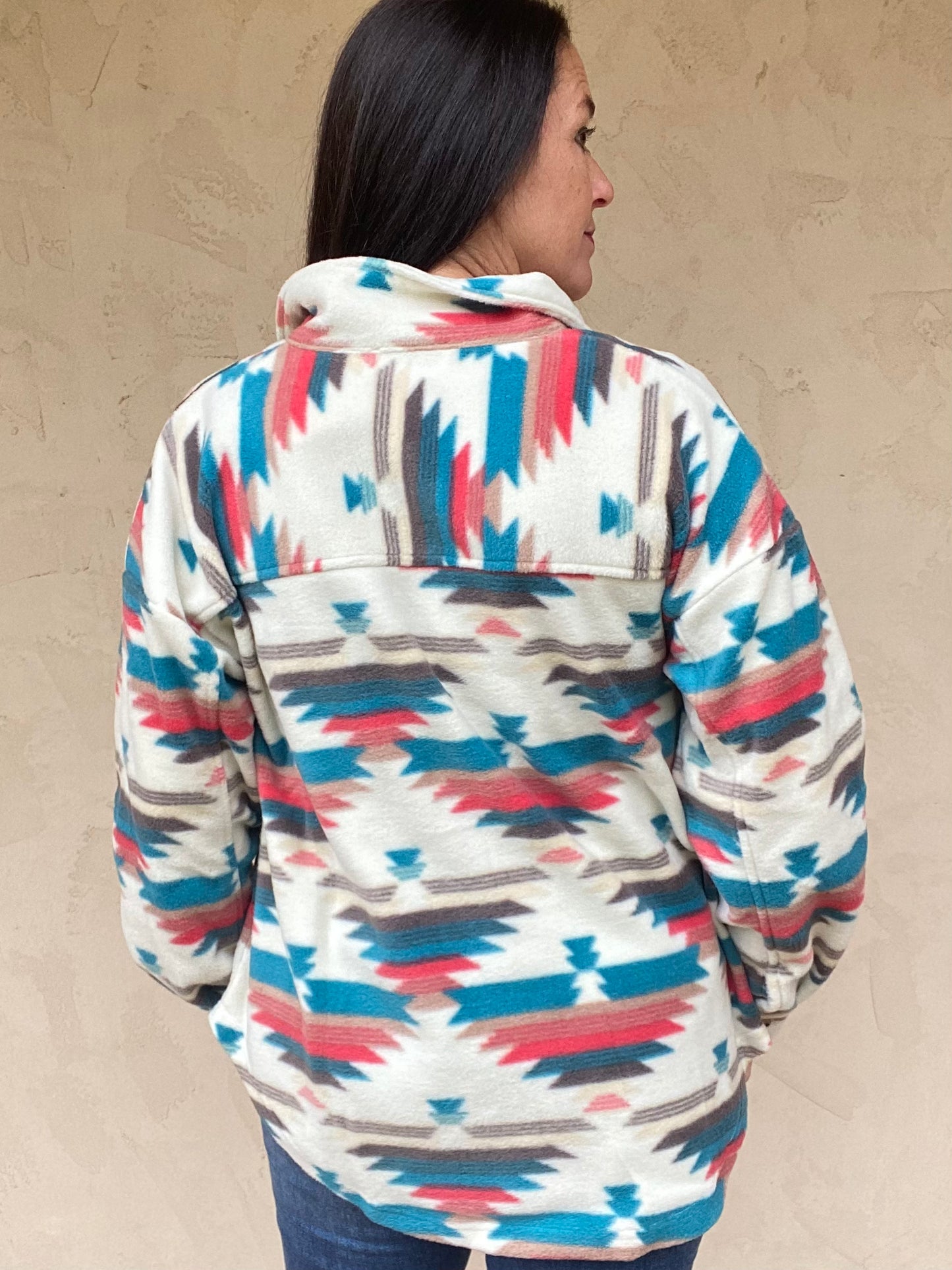 Teal Aztec Shacket