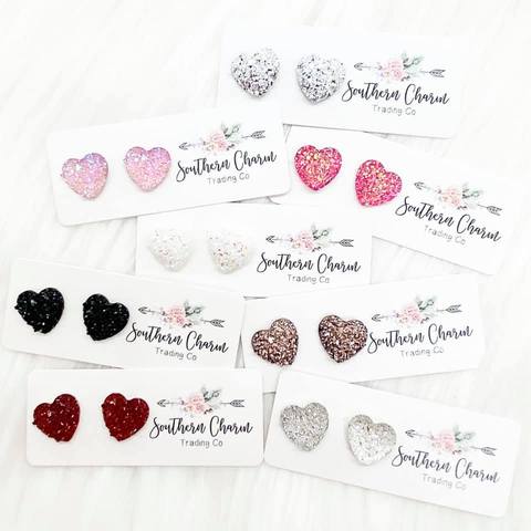 Valentine Heart Stud Earrings